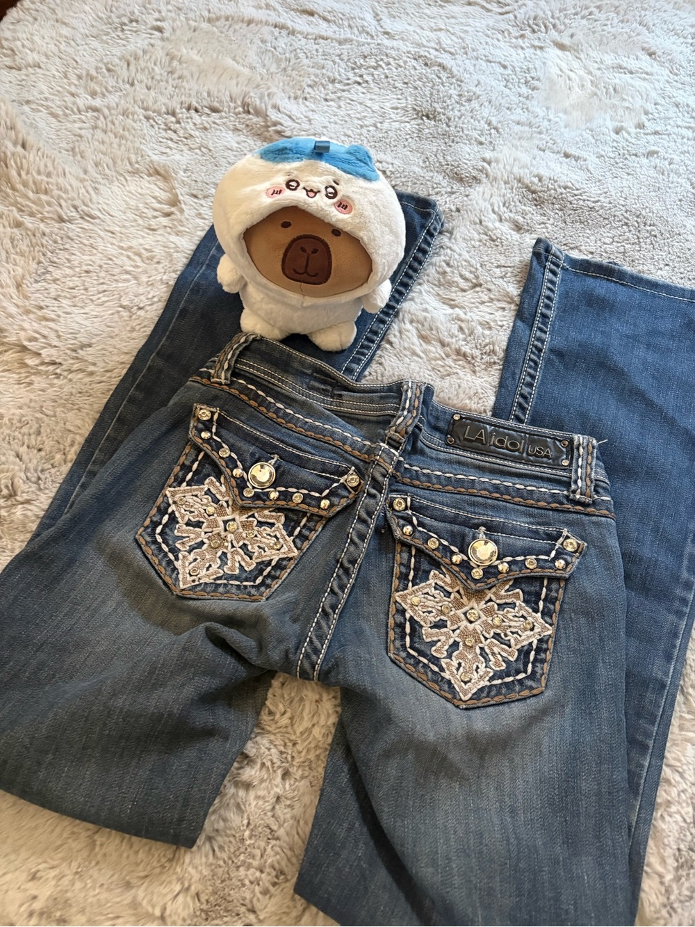 Grace Jeans Women 28 Ladies Blue Denim Bootcut Casual Cotton Outdoors Skinny